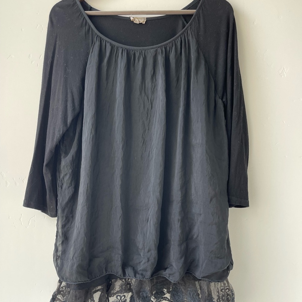 Black Lace Blouse Size Large